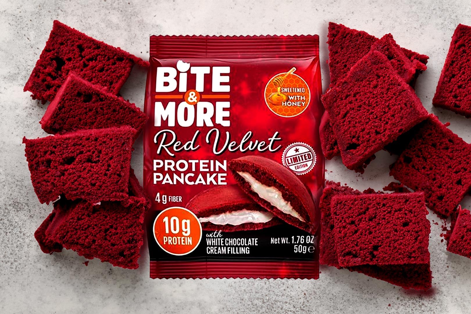 Bite And More Red Velvet Protein Pancake