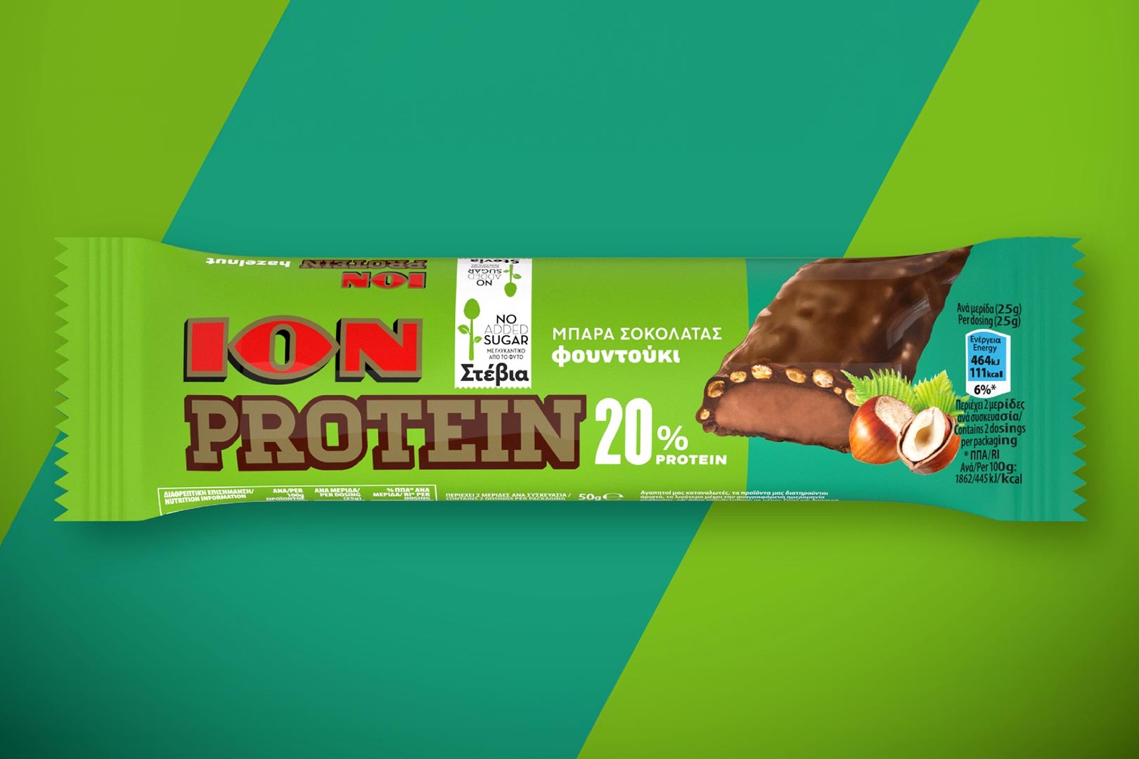 Ion protein bar now has a stevia sweetened hazelnut flavor