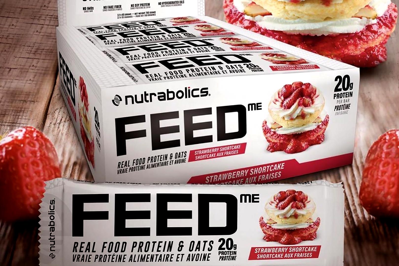 Nutrabolics Strawberry Shortcake Feed Protein Bar