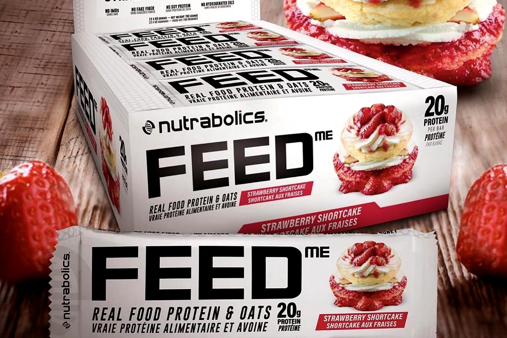 Nutrabolics Strawberry Shortcake Feed Protein Bar