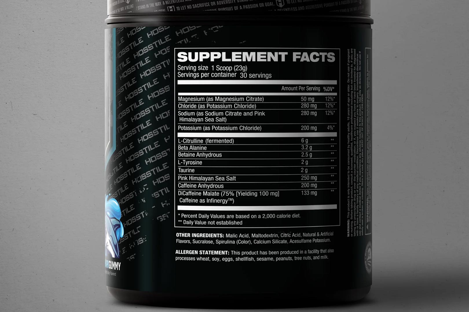 Hosstile Hosstility Foundation Pre Workout Label