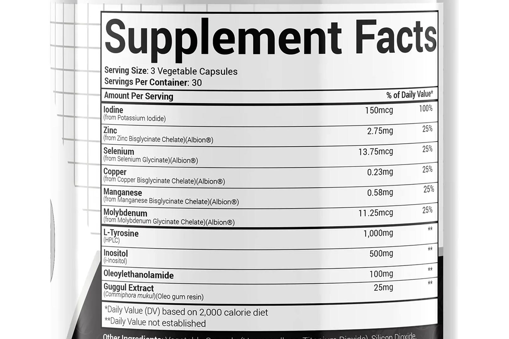 Morphogen Nutrition Thyroid Label