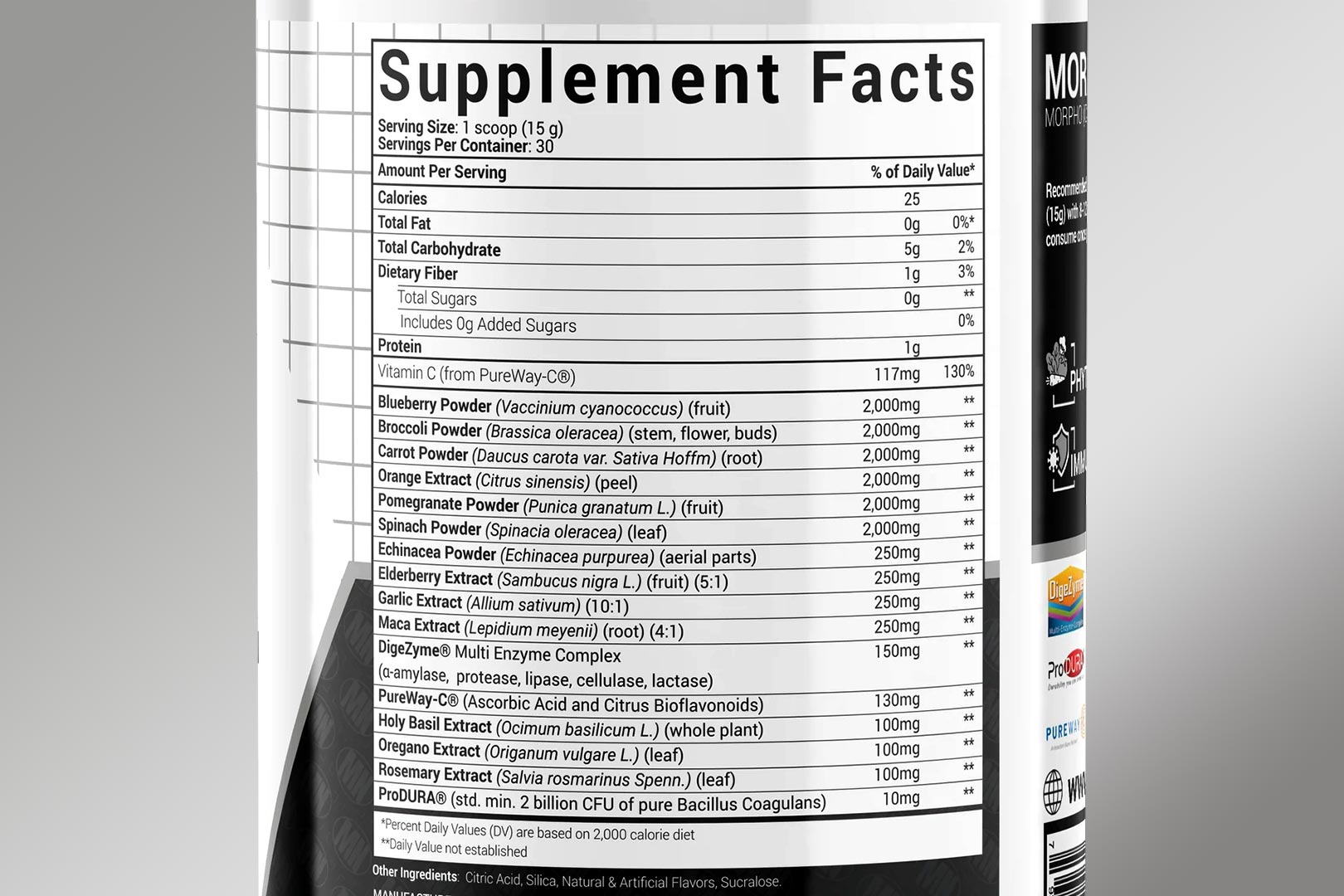 Morphogen Nutrition Updated Nutrigen Label