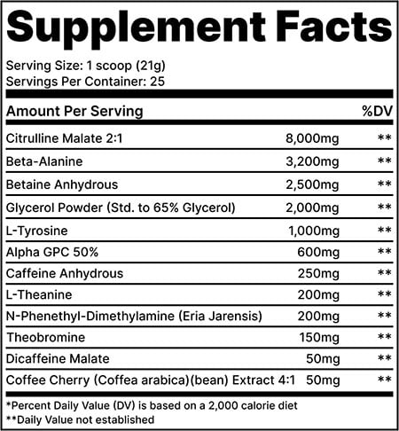 Otaku Pump Pre Workout Label