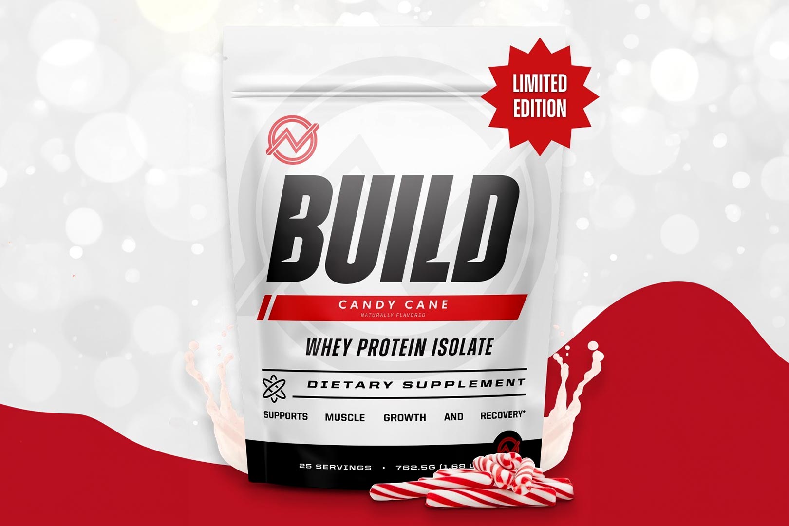 Outwork Candy Cane Build Protein Powder