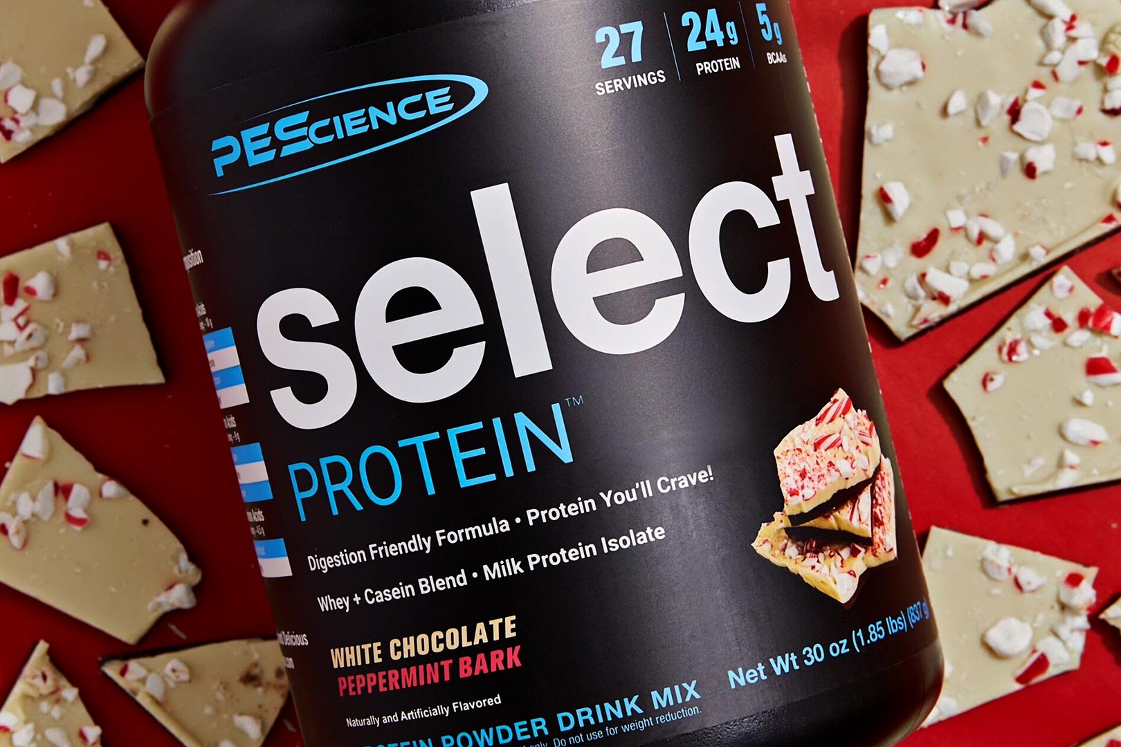 PEScience's White Chocolate Peppermint Bark Select Protein is back