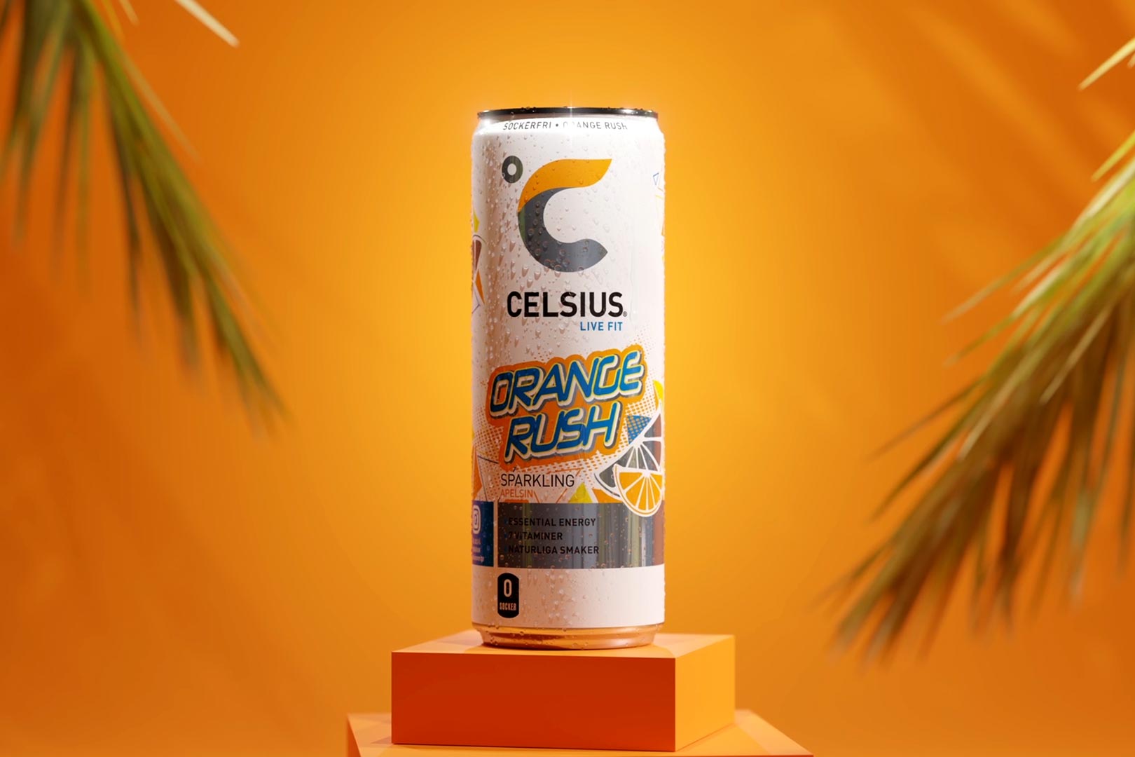 Orange Rush Celsius Energy Drink