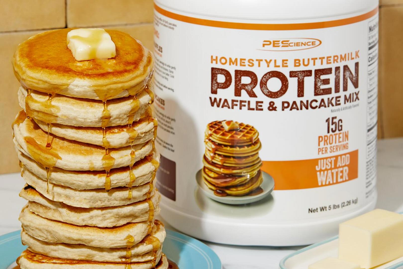 Pescience Larger Size Of Protein Waffle Pancake Mix