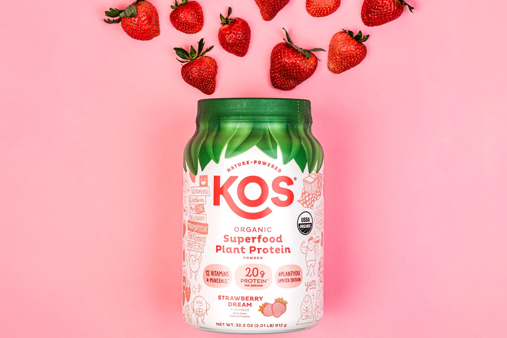 Plantyou Strawberry Dream Kos Plant Protein