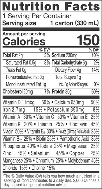 Protality Nutrition Shake From Abbott Label