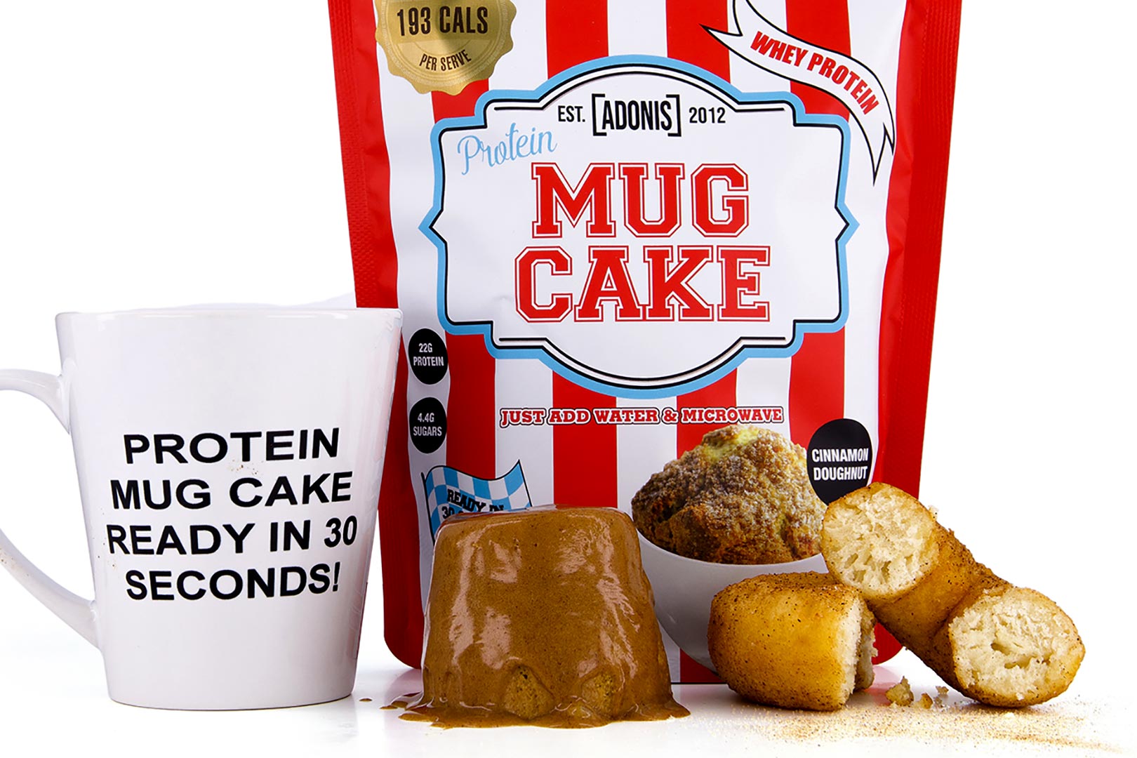 Adonis Cinnamon Doughnut Protein Mug Cake