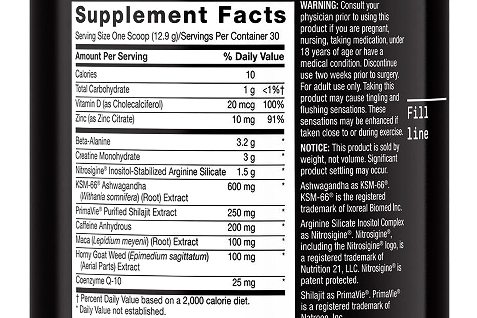 Gncx Innovations Test Pre Workout Label