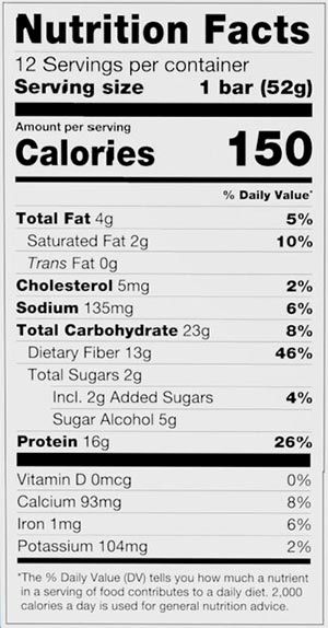 Jym Protein Bar Label