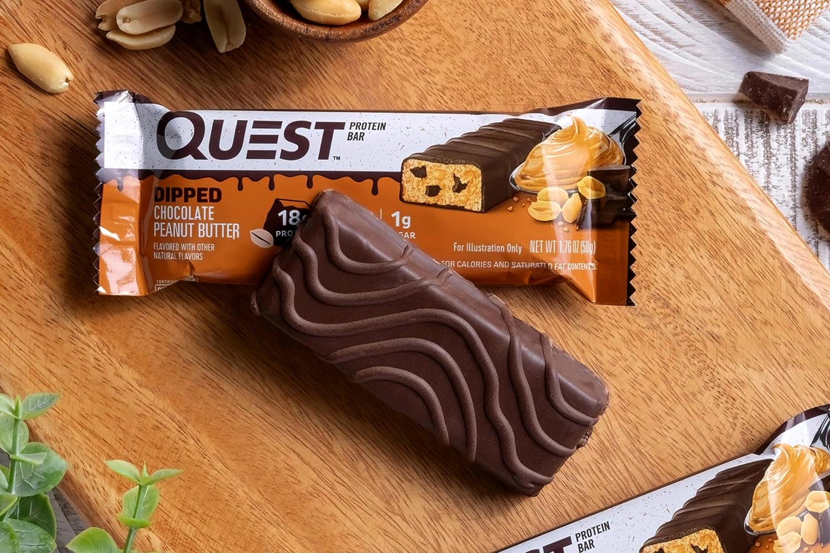 Dipped Chocolate Peanut Butter Quest Bar