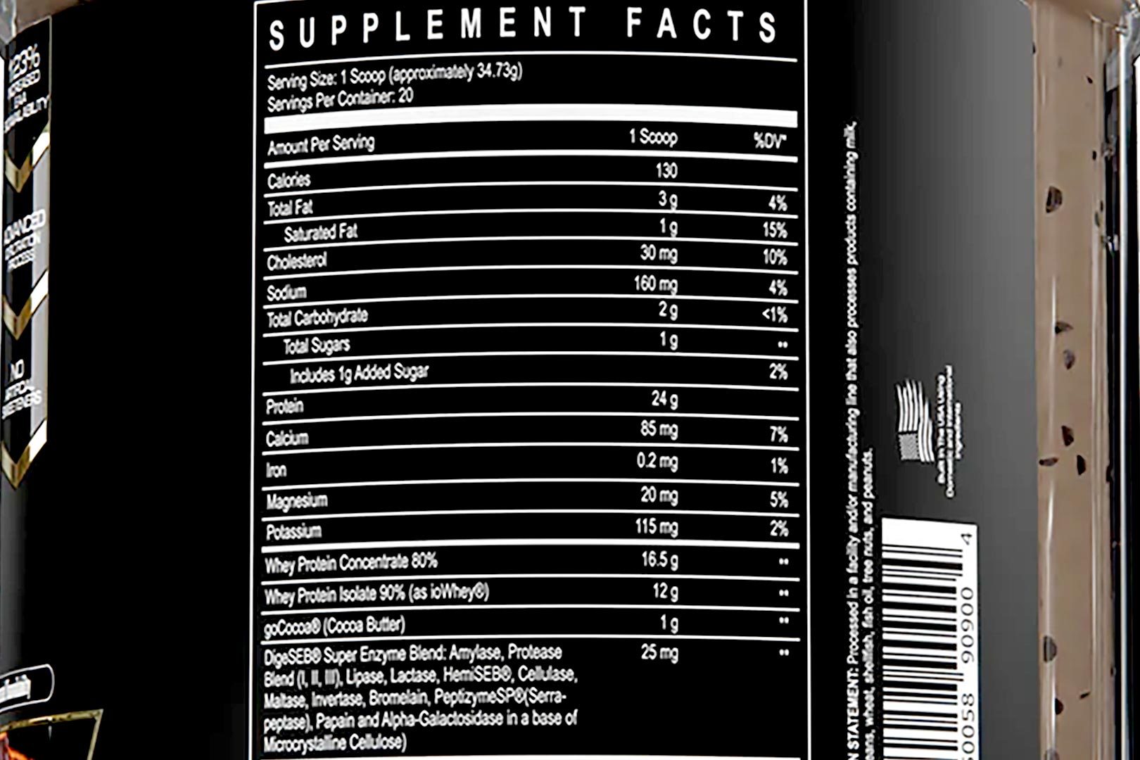 Enhanced Labs Io Premium Whey Label