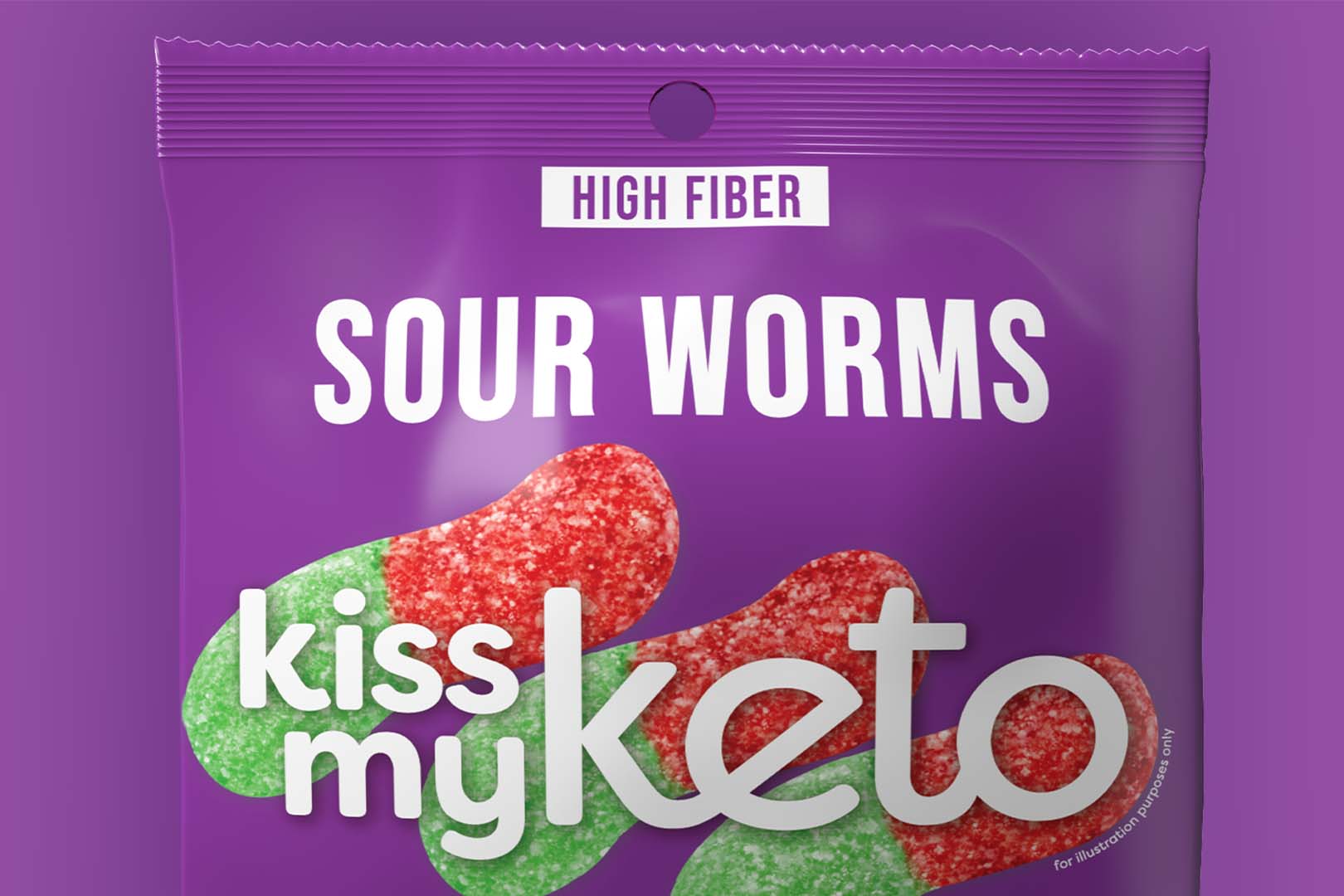 Kiss My Keto Peach Rings Sour Worms