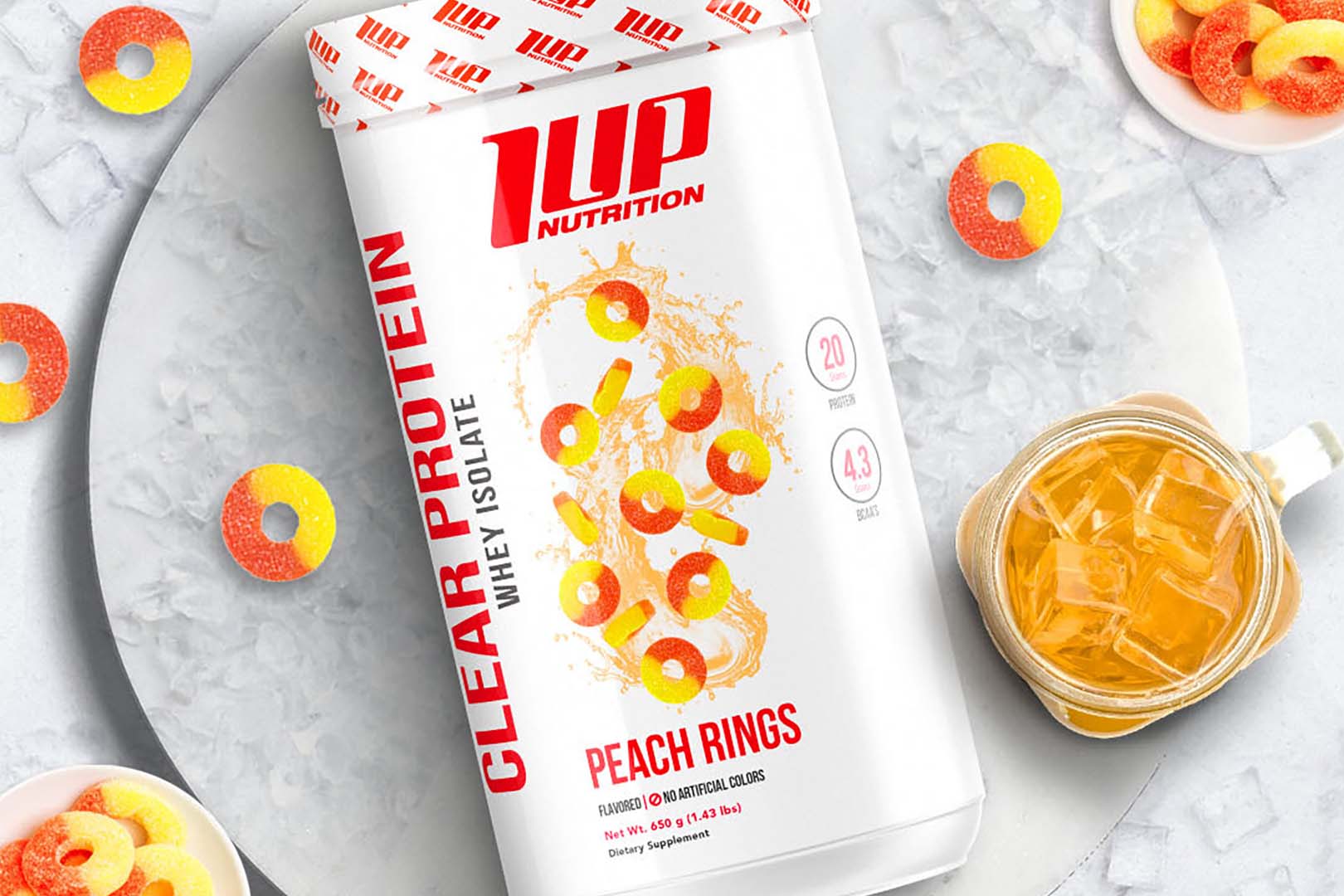 Peach Rings 1 Up Clear Protein