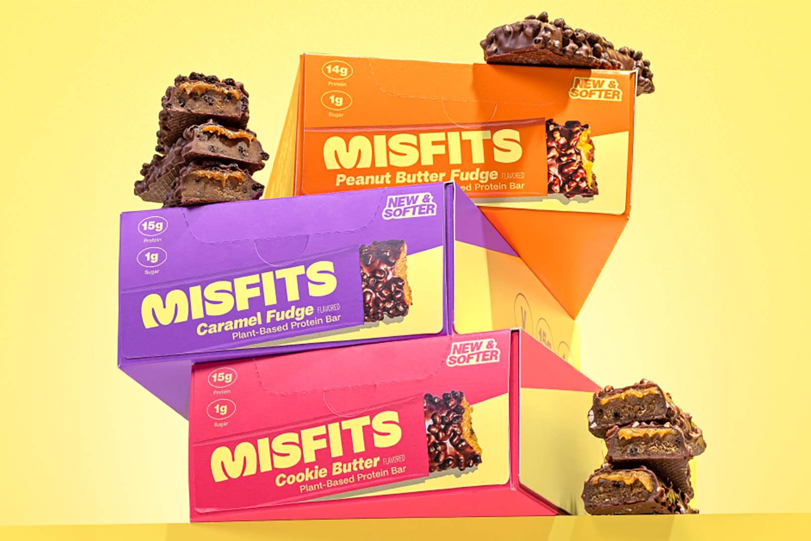 Softer Misfits Protein Bar blends its vegan recipe with better texture