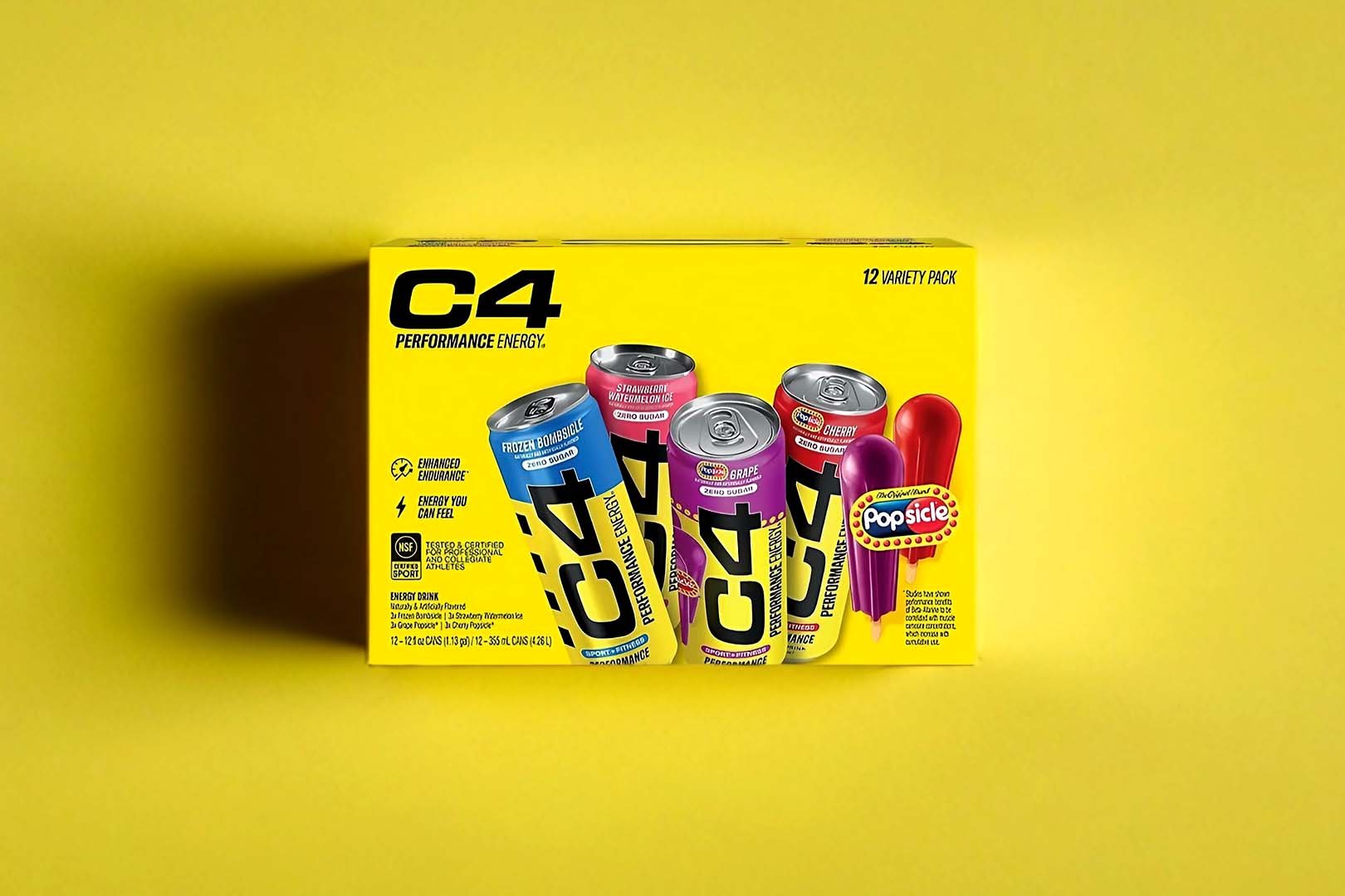 C4 Energy Drink Variety Pack With Popsicle