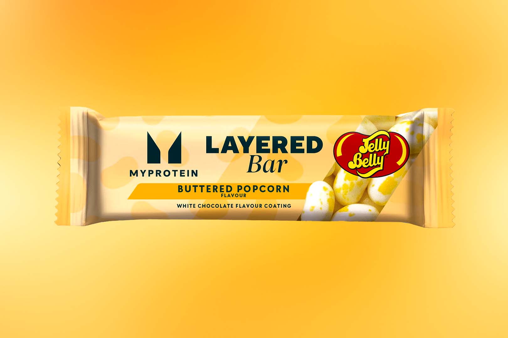 Myprotein Jelly Belly Buttered Popcorn Layered Protein Bar
