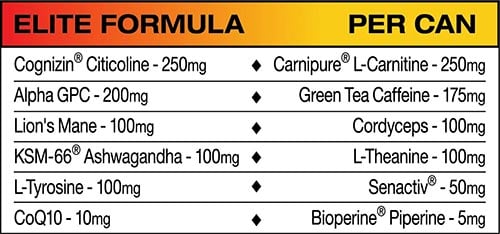 Elite Energy Drink Label