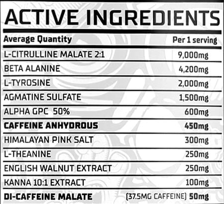 Legit Xtreme Pre Workout Label