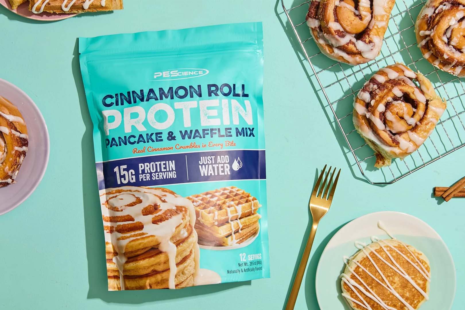 Pes Cinnamon Roll Protein Pancake And Waffles
