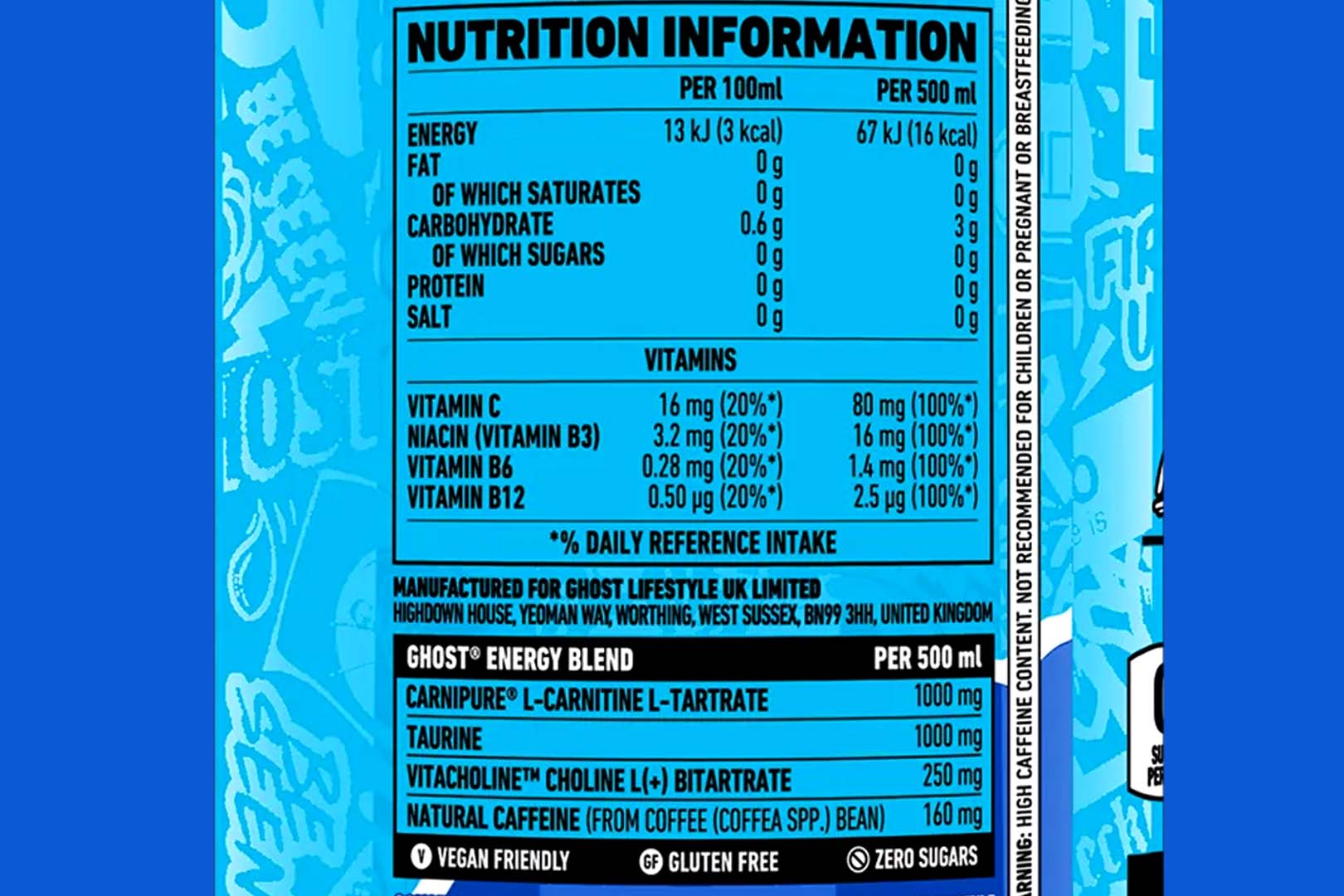 Ghost Energy Drink Label Uk