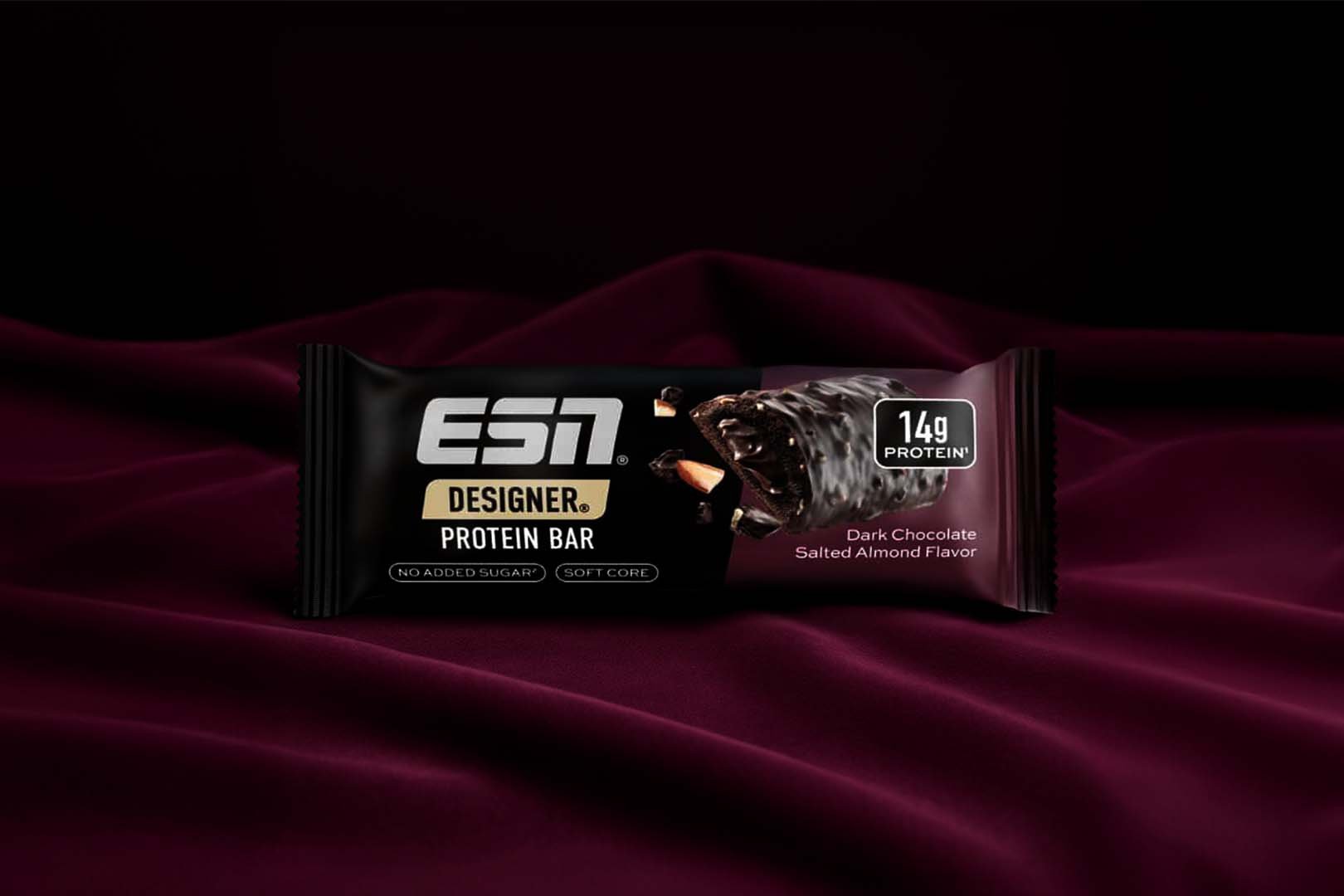 Esn Dark Chocolate Salted Almond Designer Bar