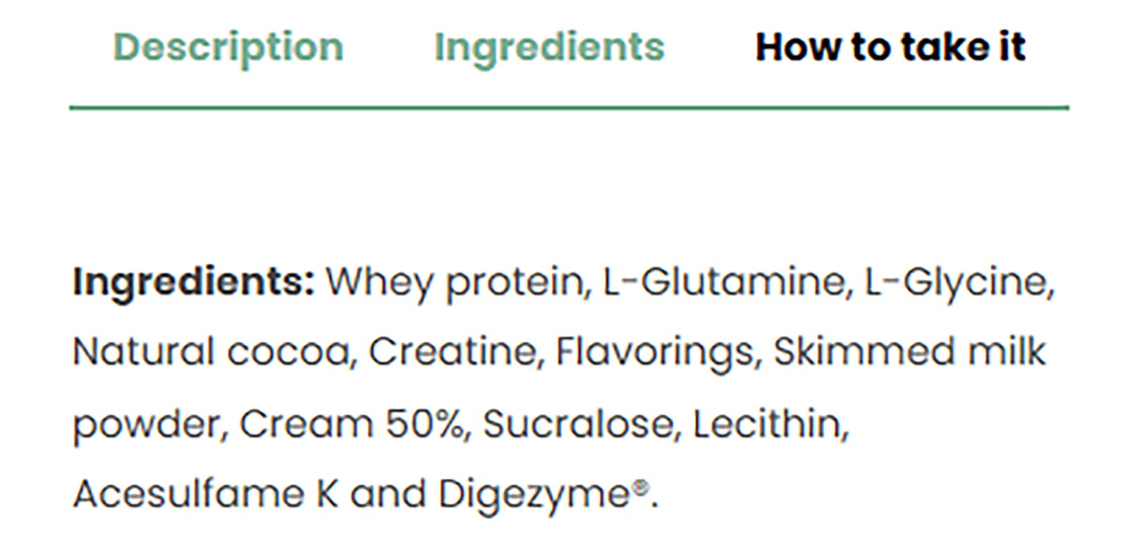 Protella Whey Protein Ingredients