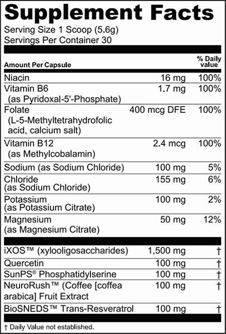 Myq Brain Food Electrolytes Label