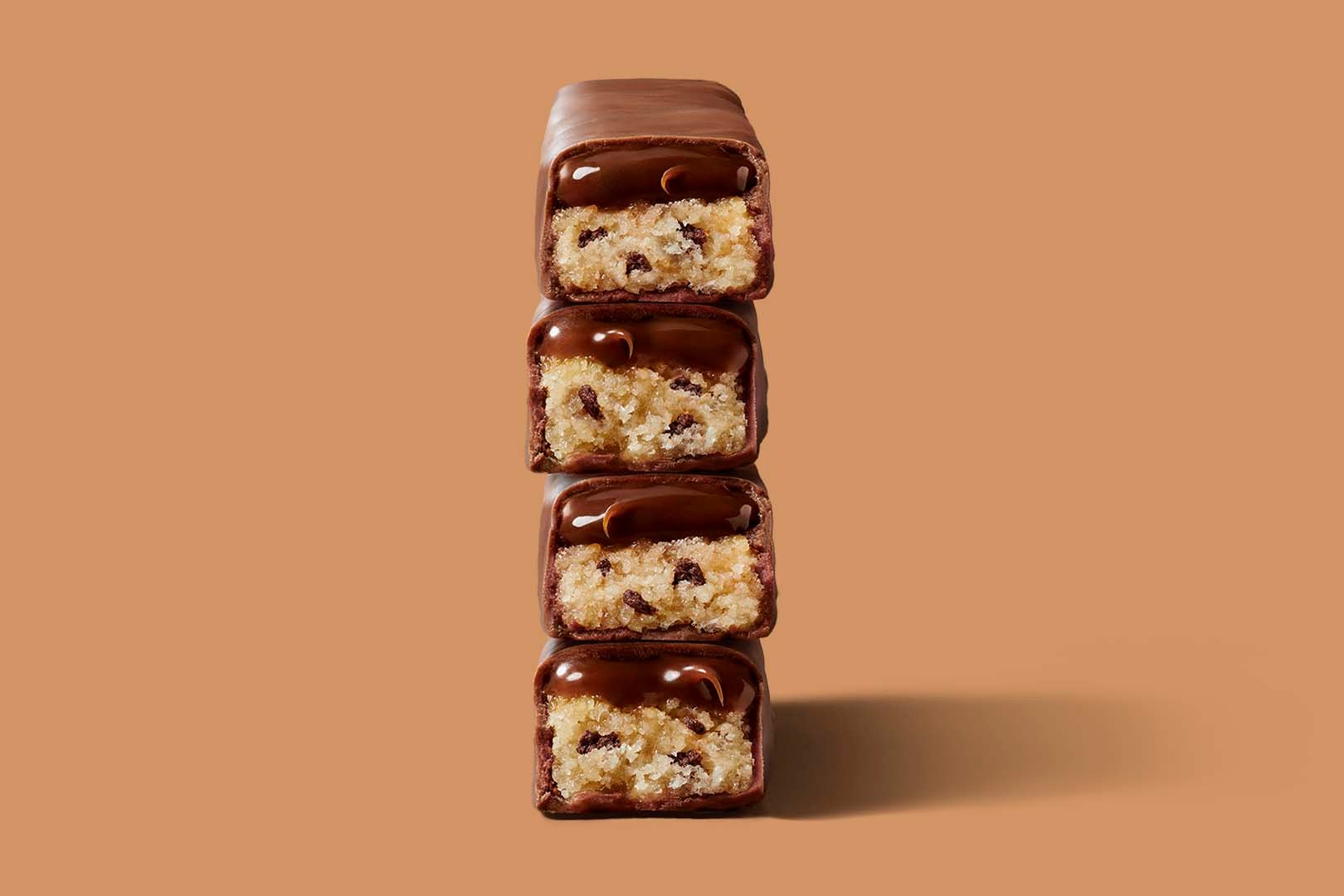 chocolate chip cookie dough ghost protein bar
