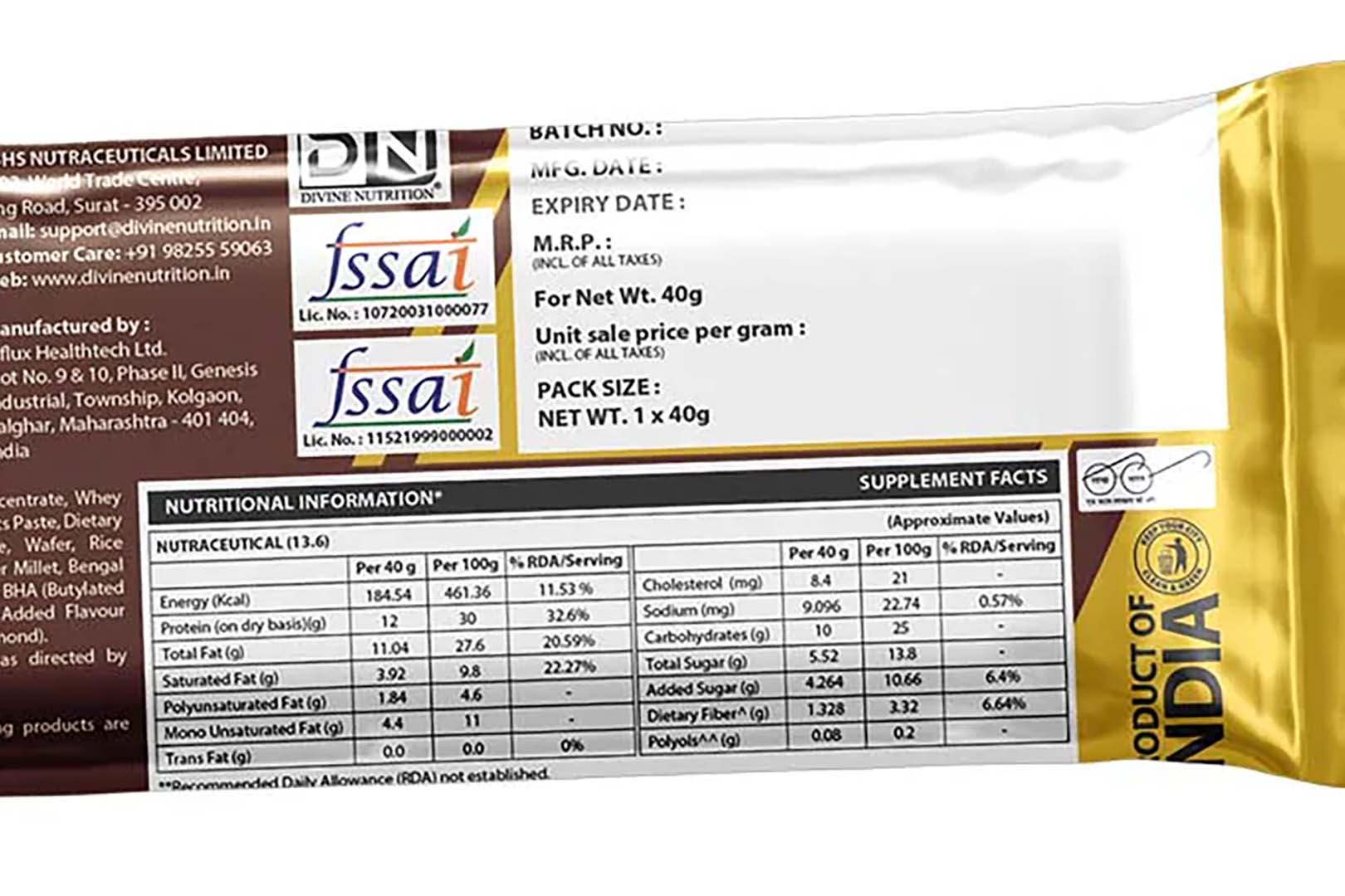 Divine Nutrition Protein Wafer Nutrition