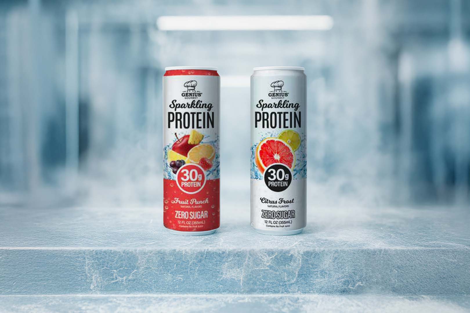 Genius Gourmet Fruit Punch Sparkling Protein Drink