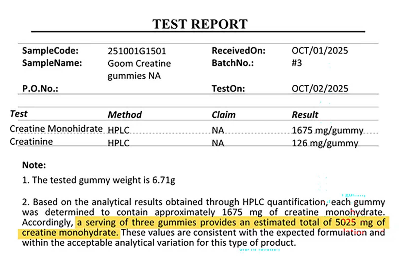 Goom Creatine Gummies Results