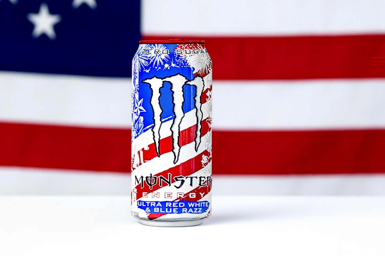 Monster Ultra Red White And Blue Razz