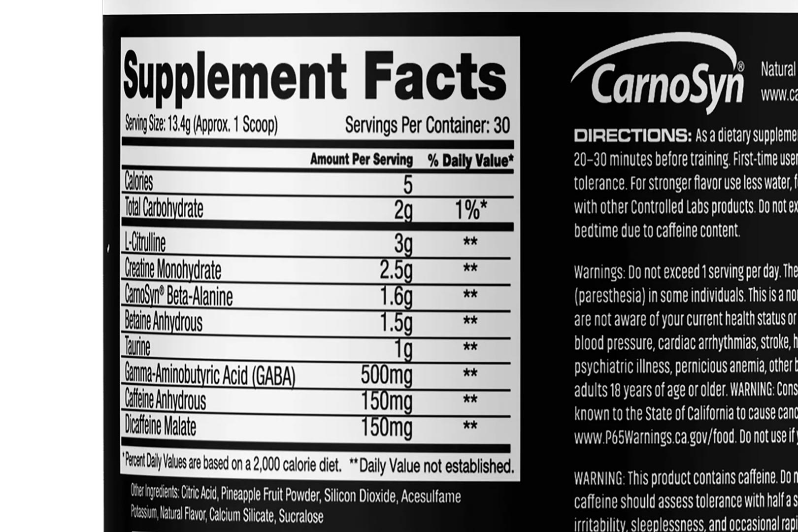 Controlled Labs White Wire Label
