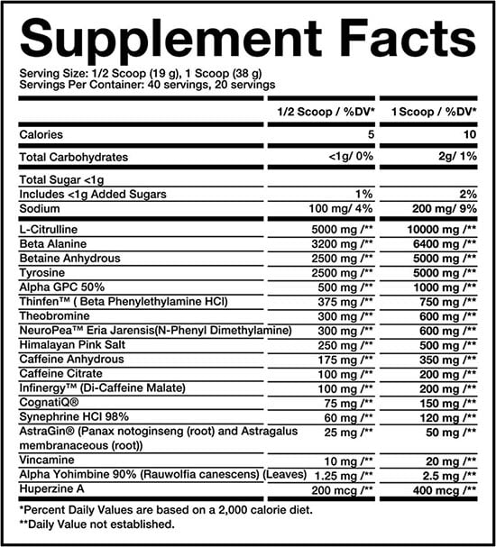 Apollon Nutrition Assassin V9 Label