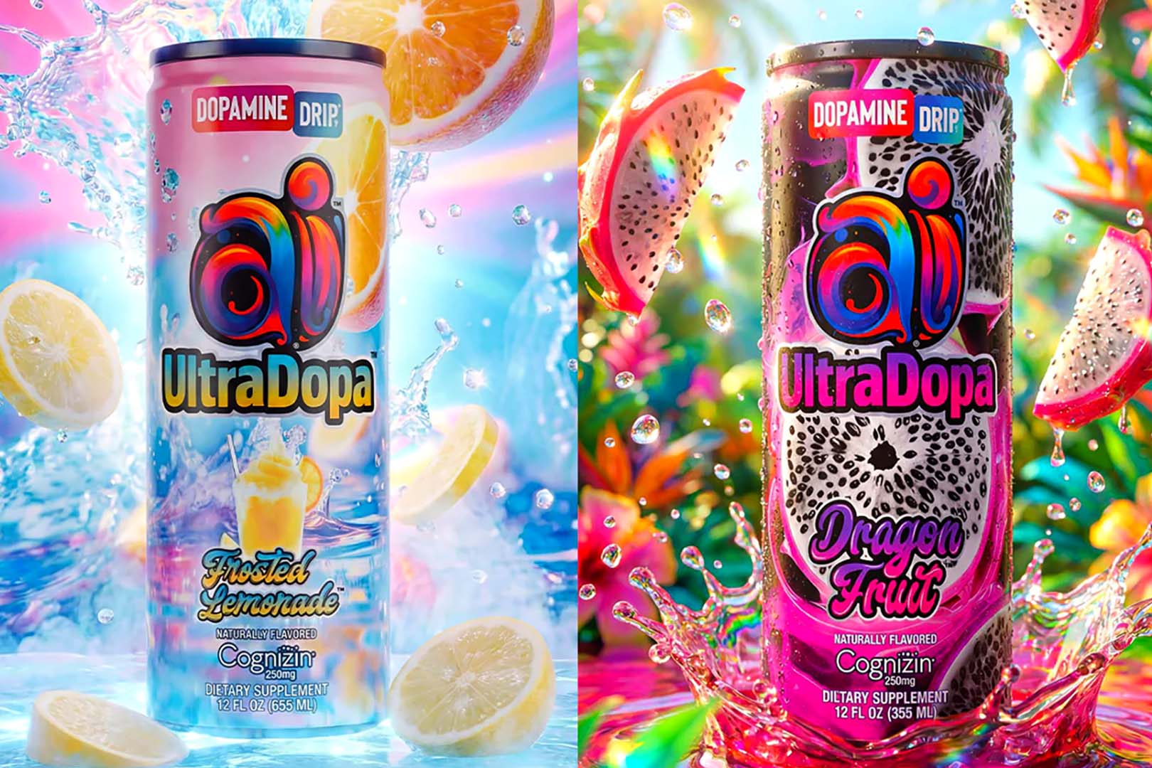 Frosted Lemonade And Dragon Fruit Ai Energy Now Available