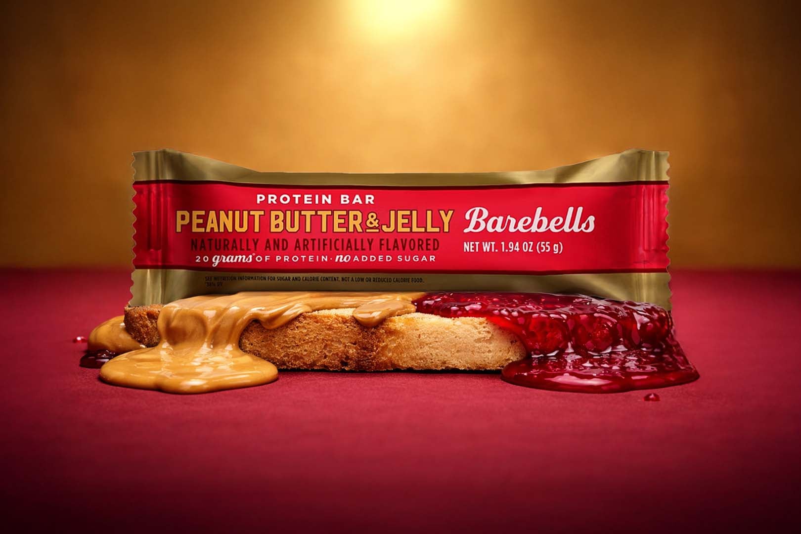 Peanut Butter Jelly Barebells Protein Bar