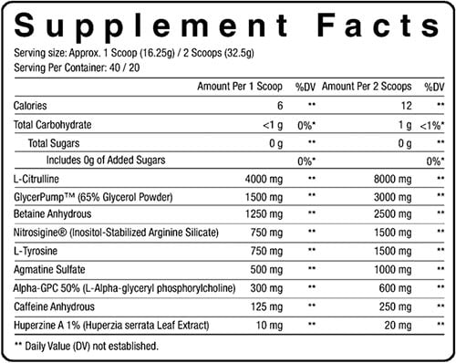 Uncapped Cola Pre Workout Label