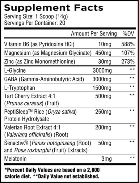 Unmatched Longevity Sleep Label