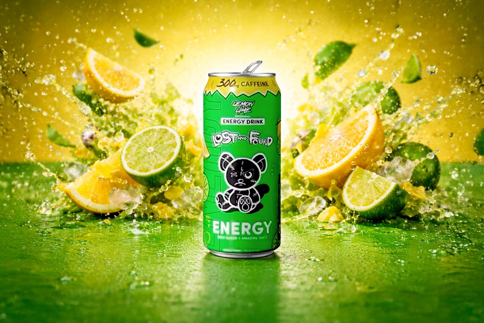 Lemon Lime Lost Found Energy Drink