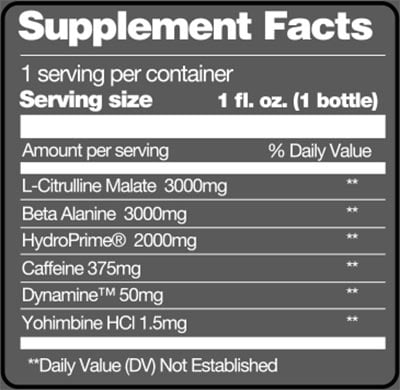 Relentless Labz Pre Liquid Label