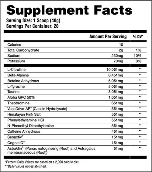 Apollon Nutrition Hooliga V51 Label