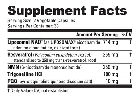 Nutrabio Liposomal Nad Label