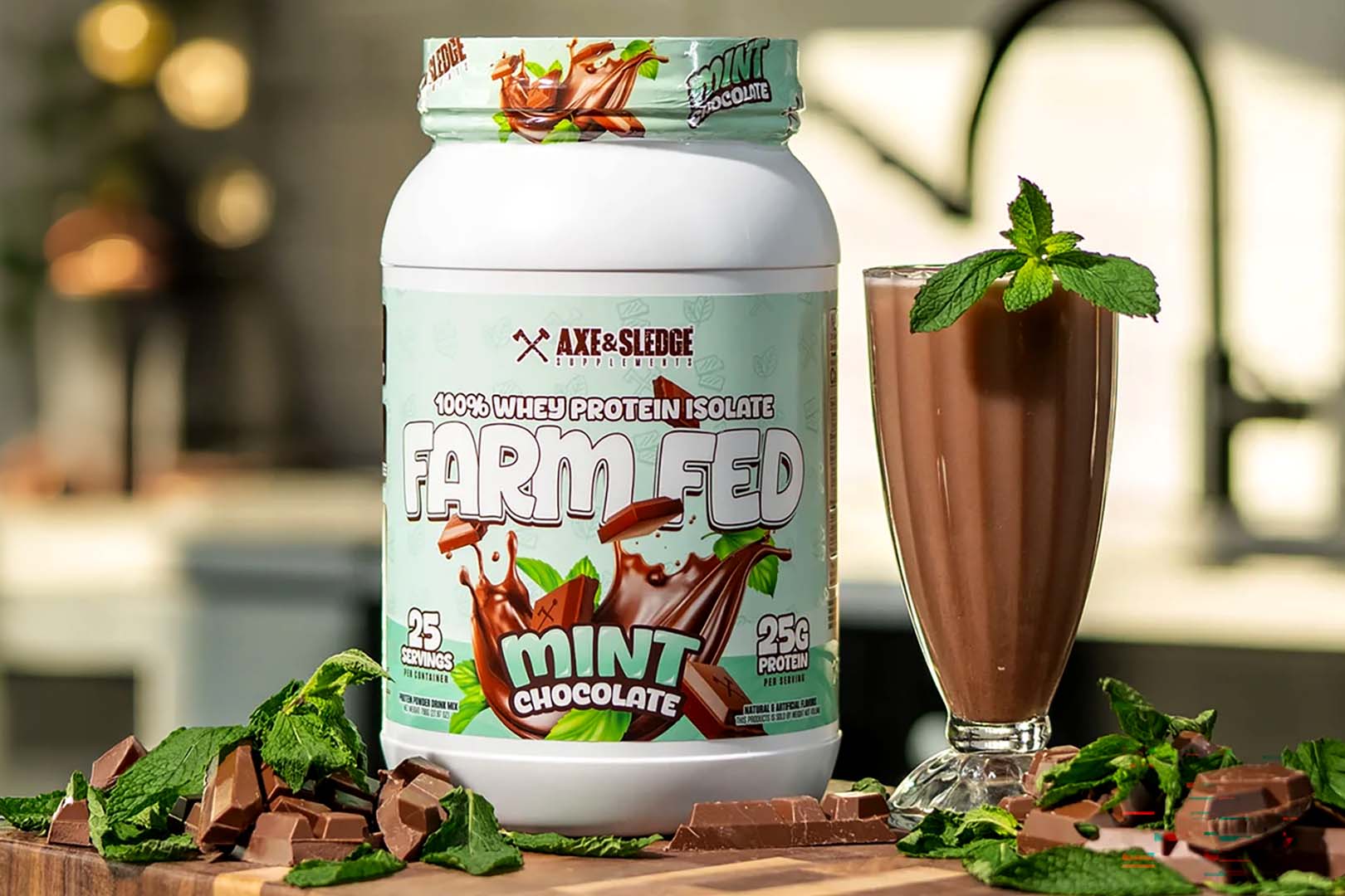 Axe & Sledge Farm Fed now in a rich and sweet Mint Chocolate