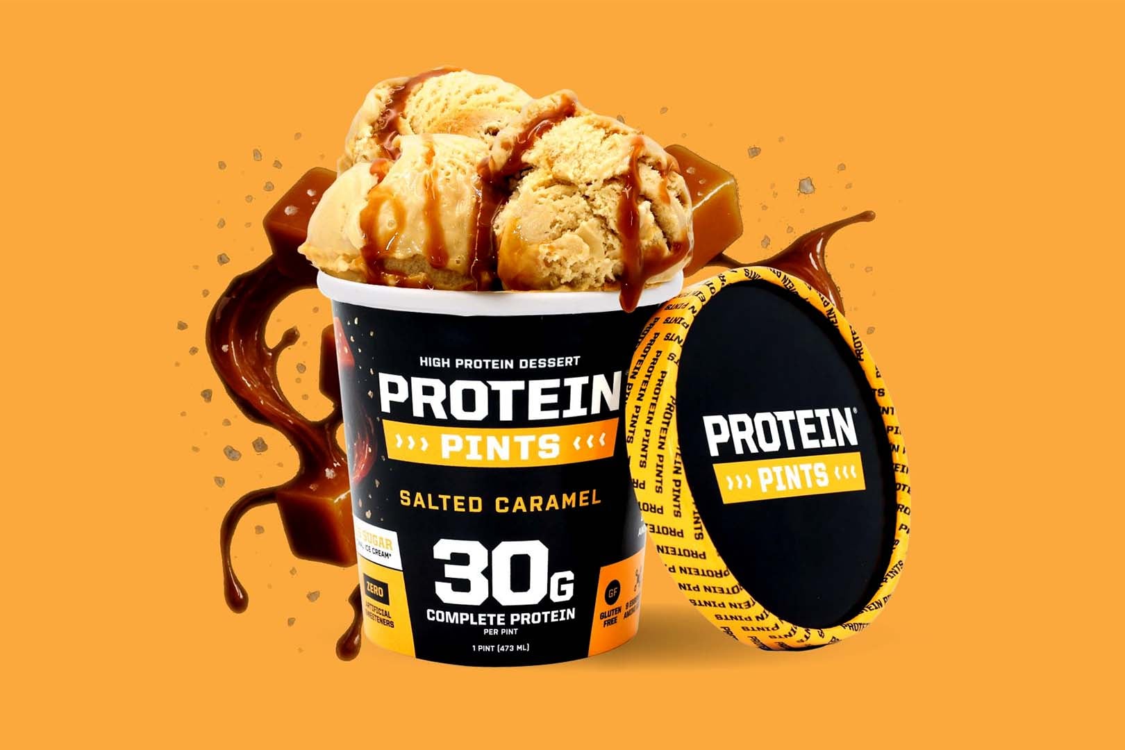 Protein Pints' Banana Graham Slam and Salted Caramel ice cream