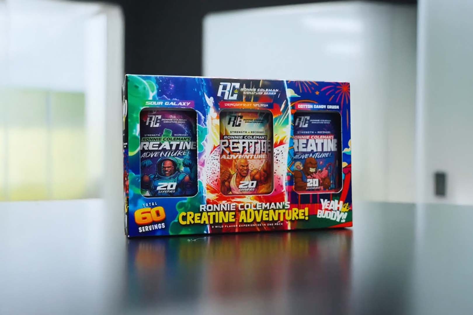 Ronnie Coleman Signature Series' three-flavor Creatine Adventure