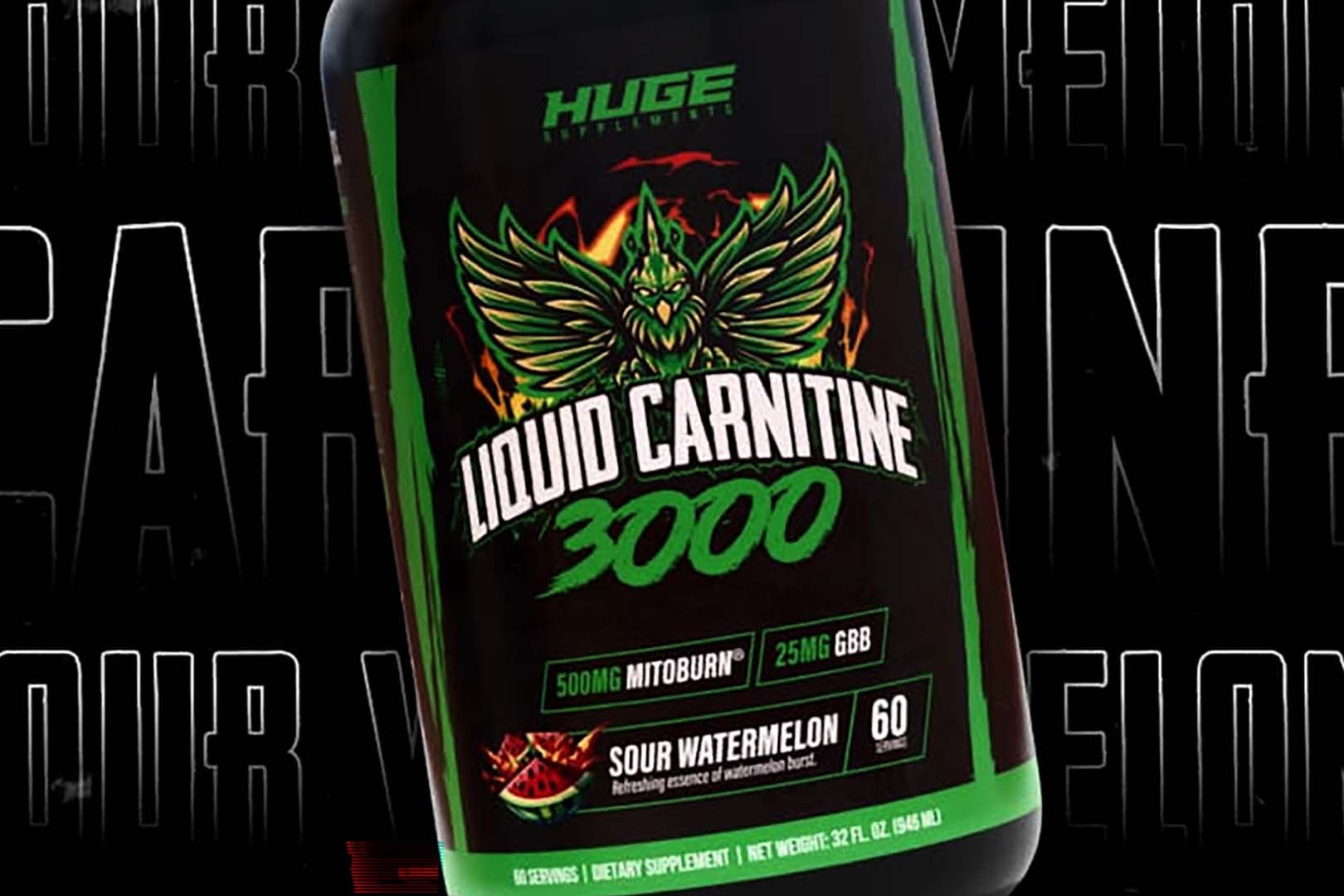Huge Supplements' Liquid Carnitine 3000 in Sour Watermelon